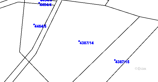 Parcela st. 4387/14 v KÚ Domašov u Jeseníka, Katastrální mapa