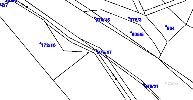 Parcela st. 976/17 v KÚ Bělá u Jevíčka, Katastrální mapa