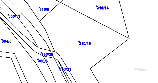 Parcela st. 310/19 v KÚ Malonín, Katastrální mapa