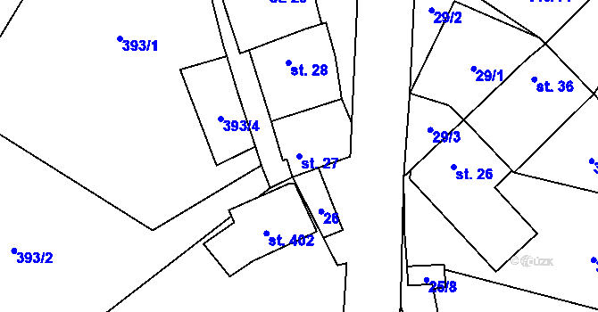 Parcela st. 27 v KÚ Smolná u Jevíčka, Katastrální mapa