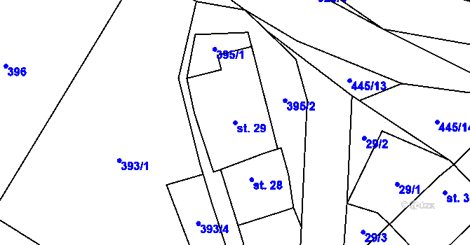 Parcela st. 29 v KÚ Smolná u Jevíčka, Katastrální mapa