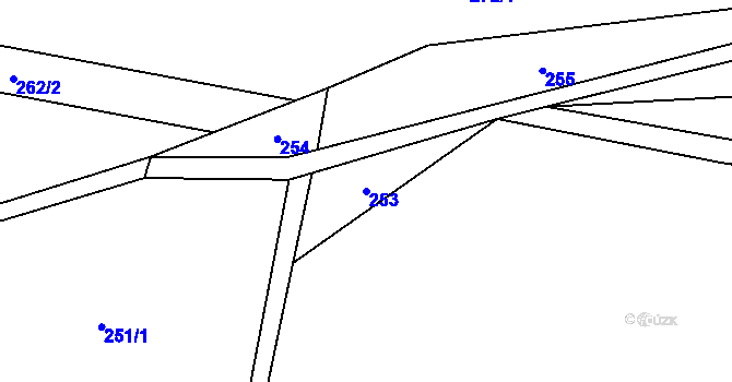 Parcela st. 253 v KÚ Smolná u Jevíčka, Katastrální mapa