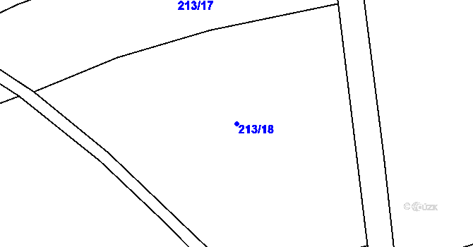 Parcela st. 213/18 v KÚ Běleč, Katastrální mapa