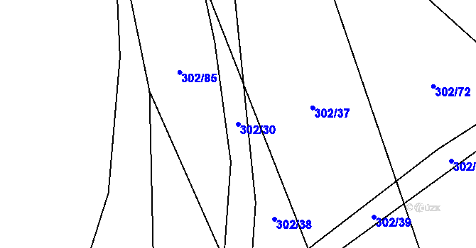 Parcela st. 302/30 v KÚ Běleč, Katastrální mapa