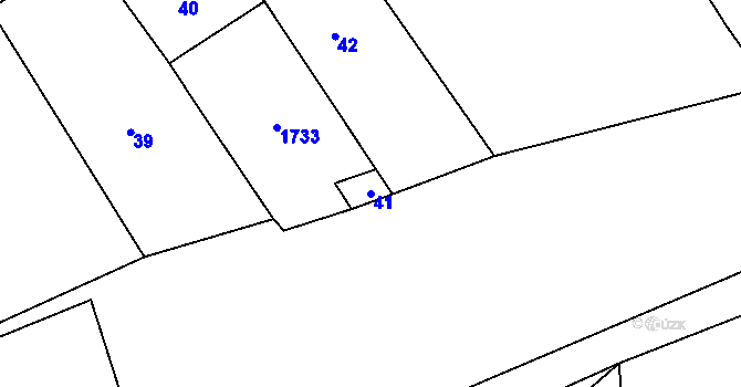 Parcela st. 41 v KÚ Běleč u Mladé Vožice, Katastrální mapa