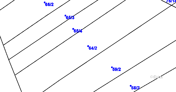 Parcela st. 64/2 v KÚ Běleč u Mladé Vožice, Katastrální mapa