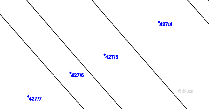 Parcela st. 427/5 v KÚ Běleč u Mladé Vožice, Katastrální mapa