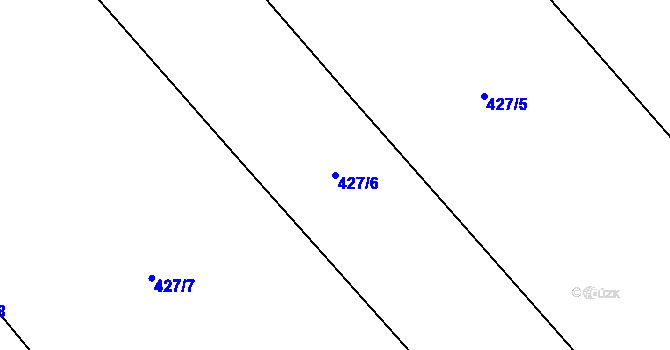 Parcela st. 427/6 v KÚ Běleč u Mladé Vožice, Katastrální mapa