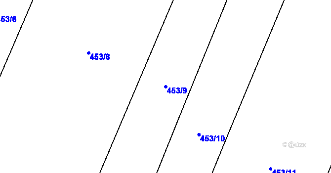 Parcela st. 453/9 v KÚ Běleč u Mladé Vožice, Katastrální mapa