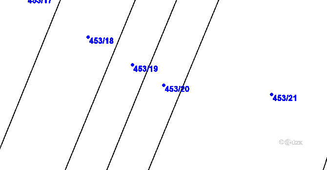 Parcela st. 453/20 v KÚ Běleč u Mladé Vožice, Katastrální mapa