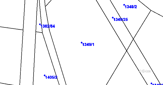 Parcela st. 1349/1 v KÚ Běleč u Mladé Vožice, Katastrální mapa