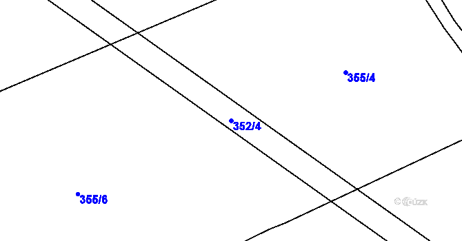 Parcela st. 352/4 v KÚ Běleč nad Orlicí, Katastrální mapa