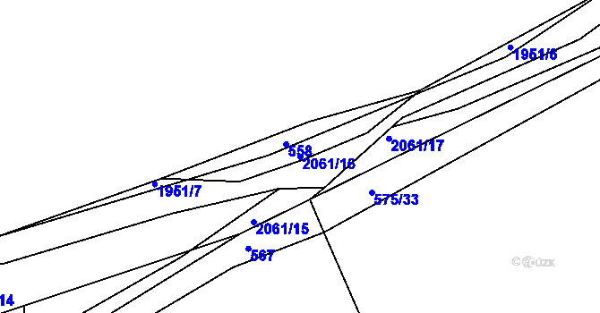 Parcela st. 2061/16 v KÚ Bělice, Katastrální mapa