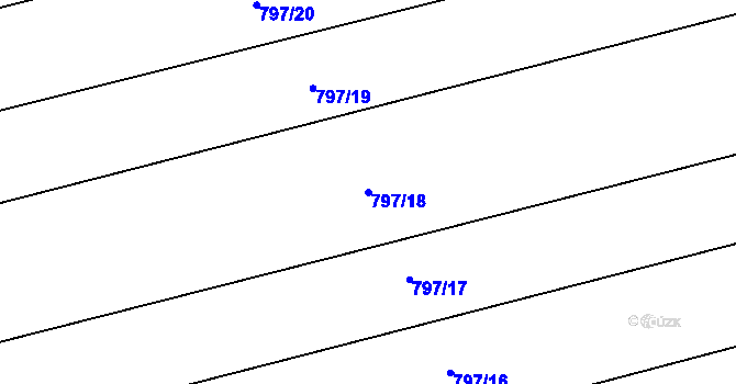 Parcela st. 797/18 v KÚ Bělkovice, Katastrální mapa