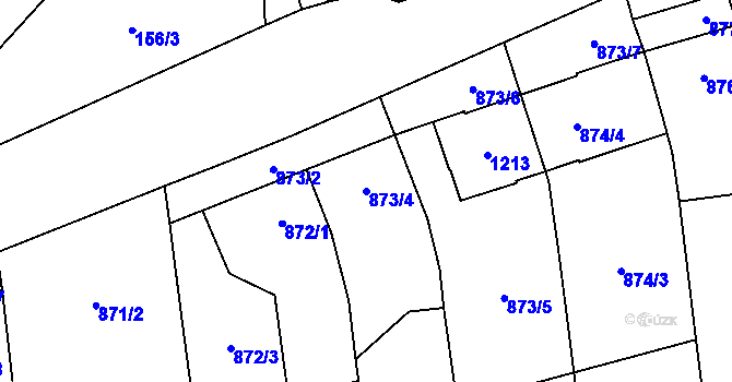 Parcela st. 873/4 v KÚ Bělkovice, Katastrální mapa