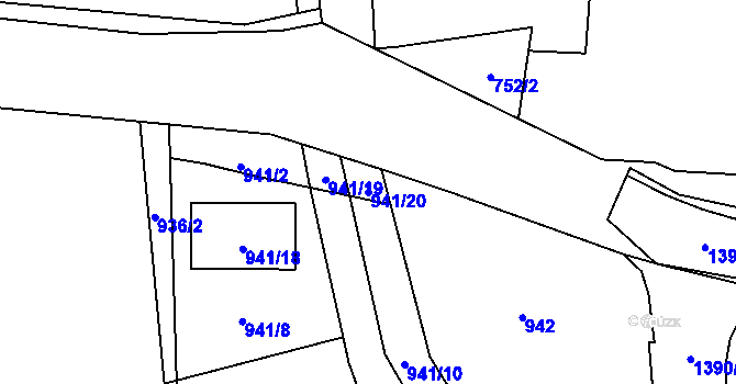 Parcela st. 941/20 v KÚ Bělotín, Katastrální mapa