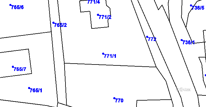 Parcela st. 771/1 v KÚ Bělotín, Katastrální mapa