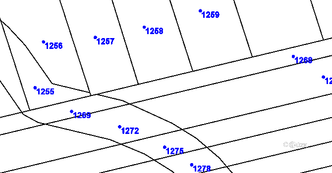 Parcela st. 272/1 v KÚ Bělov, Katastrální mapa