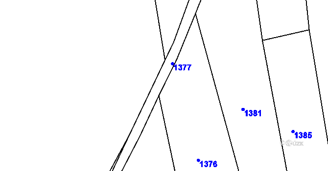 Parcela st. 360/29 v KÚ Bělov, Katastrální mapa