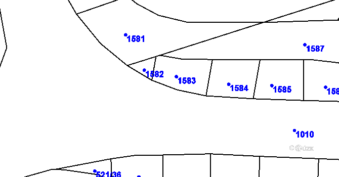 Parcela st. 439/9 v KÚ Bělov, Katastrální mapa