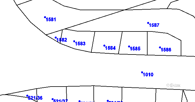 Parcela st. 439/10 v KÚ Bělov, Katastrální mapa