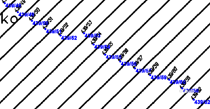 Parcela st. 439/55 v KÚ Bělov, Katastrální mapa