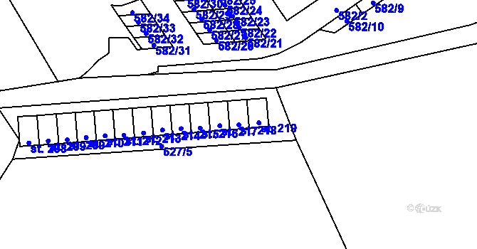 Parcela st. 218 v KÚ Benecko, Katastrální mapa