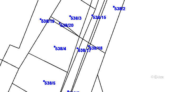 Parcela st. 538/18 v KÚ Benecko, Katastrální mapa