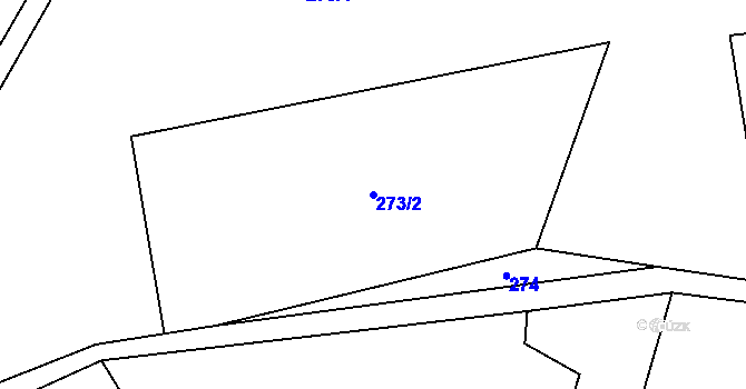 Parcela st. 273/2 v KÚ Horní Štěpanice, Katastrální mapa