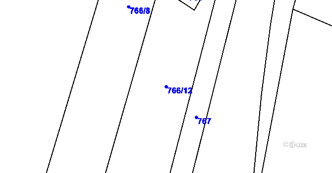 Parcela st. 766/12 v KÚ Horní Štěpanice, Katastrální mapa