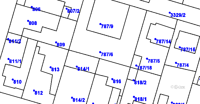 Parcela st. 787/6 v KÚ Benešov u Prahy, Katastrální mapa