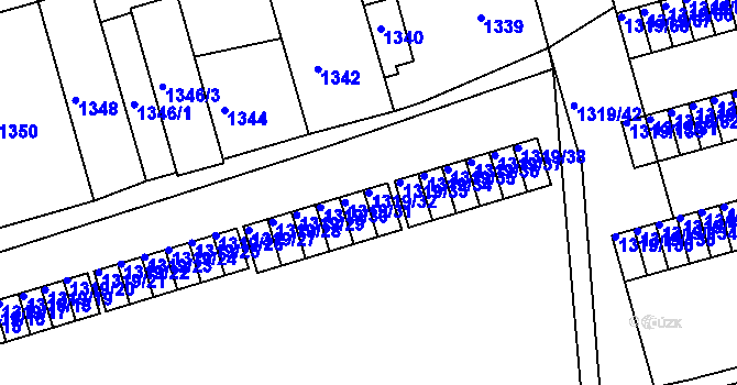 Parcela st. 1319/32 v KÚ Benešov u Prahy, Katastrální mapa