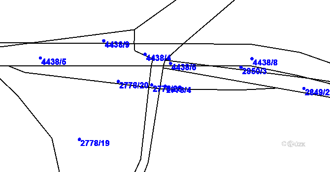 Parcela st. 2778/4 v KÚ Benešov u Prahy, Katastrální mapa