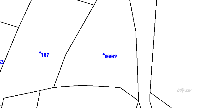 Parcela st. 169/2 v KÚ Benešov, Katastrální mapa