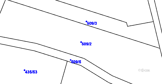 Parcela st. 509/2 v KÚ Benešov u Boskovic, Katastrální mapa