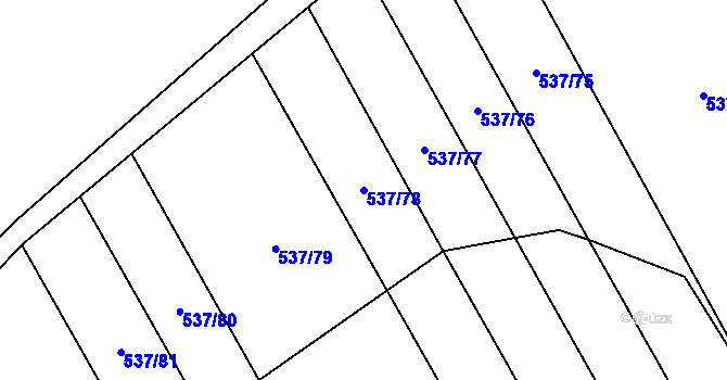 Parcela st. 537/78 v KÚ Benešov u Boskovic, Katastrální mapa