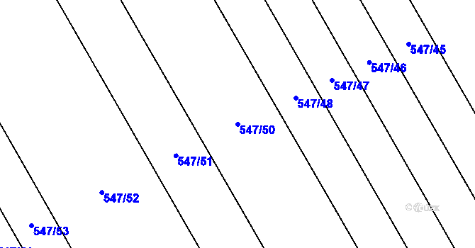 Parcela st. 547/50 v KÚ Benešov u Boskovic, Katastrální mapa