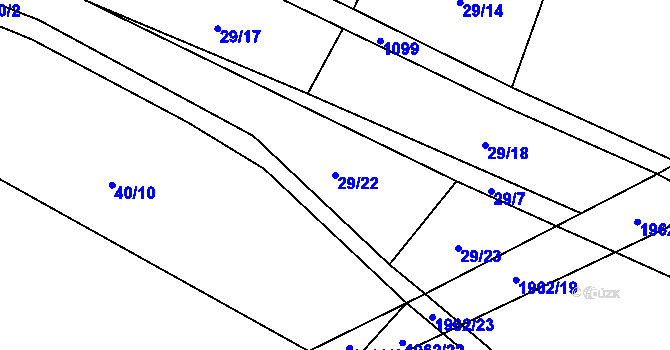 Parcela st. 29/22 v KÚ Benešov u Boskovic, Katastrální mapa