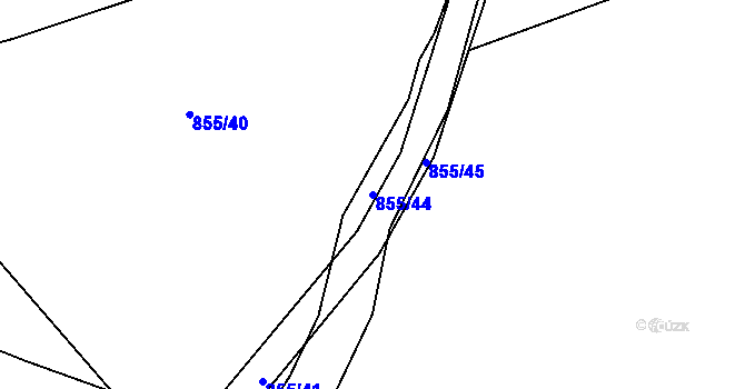 Parcela st. 855/44 v KÚ Benešov u Boskovic, Katastrální mapa