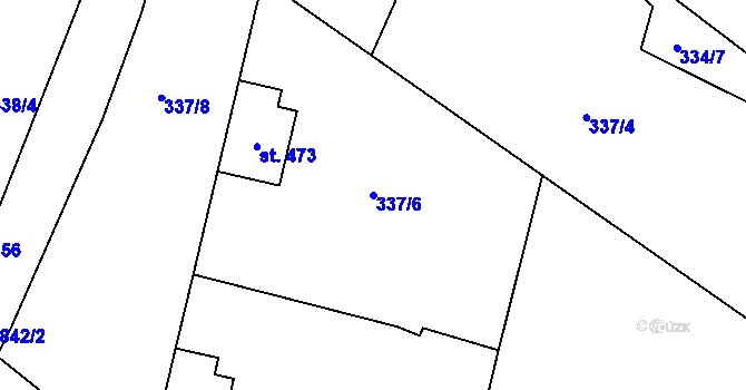 Parcela st. 337/6 v KÚ Benešov nad Černou, Katastrální mapa