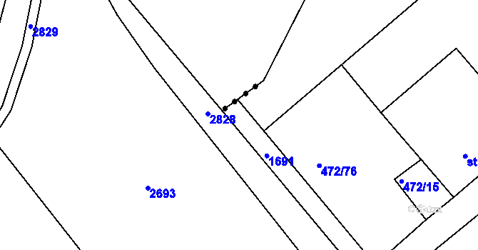 Parcela st. 806/15 v KÚ Benešov nad Černou, Katastrální mapa
