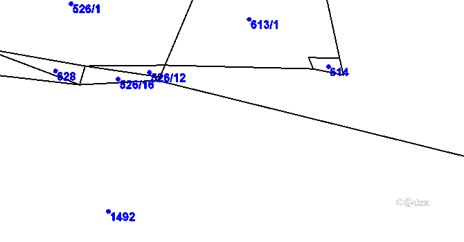 Parcela st. 455/25 v KÚ Kuří, Katastrální mapa