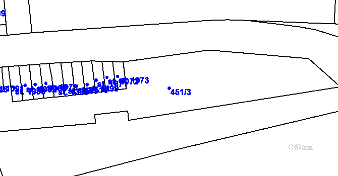 Parcela st. 451/3 v KÚ Benešov nad Ploučnicí, Katastrální mapa