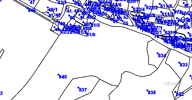 Parcela st. 81/1 v KÚ Ovesná, Katastrální mapa