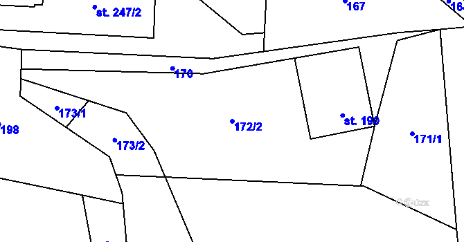 Parcela st. 172/2 v KÚ Benešov u Semil, Katastrální mapa
