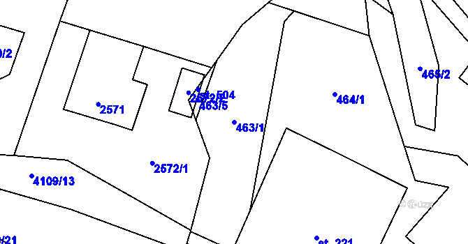 Parcela st. 463/1 v KÚ Benešov u Semil, Katastrální mapa