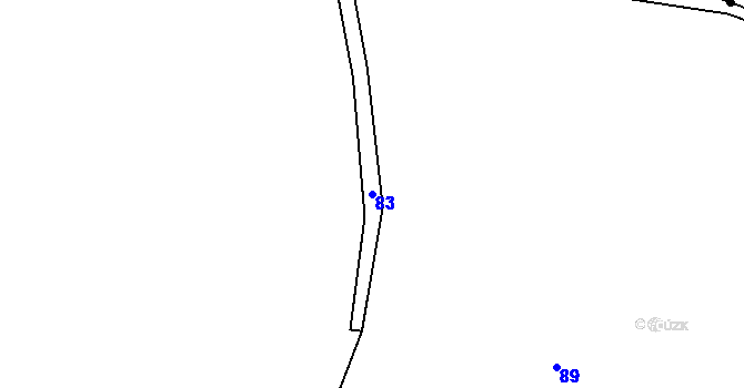 Parcela st. 83 v KÚ Benešova Hora, Katastrální mapa