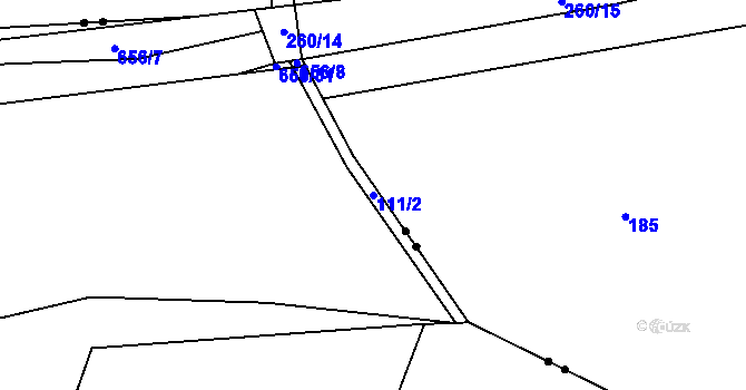 Parcela st. 111/2 v KÚ Benešova Hora, Katastrální mapa