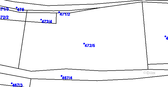 Parcela st. 472/5 v KÚ Benešova Hora, Katastrální mapa