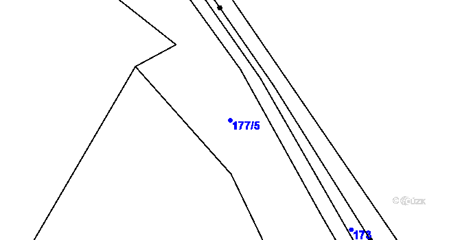 Parcela st. 177/5 v KÚ Čábuze, Katastrální mapa